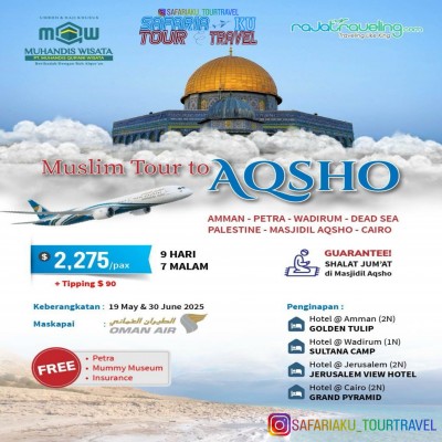 9D 7N JELAJAH BUMI ANBIYA JORDAN – AQSHA –EGYPT